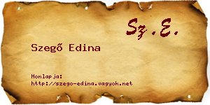 Szegő Edina névjegykártya